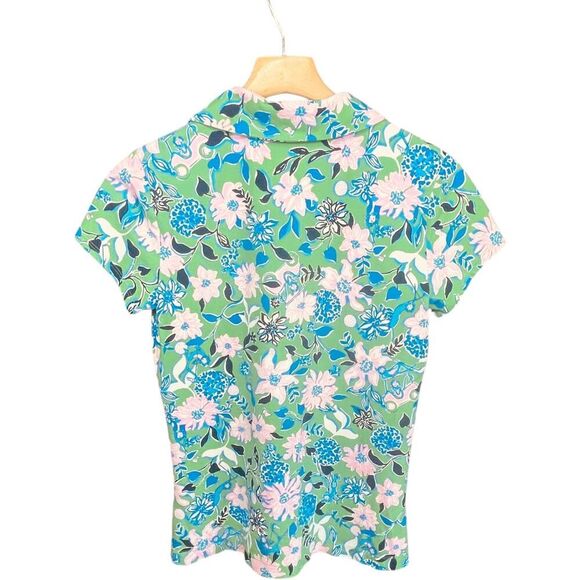 Lilly Pulitzer Luxletic Frida Scallop Polo Spearmint Golf Till You Drop - Picture 10 of 13